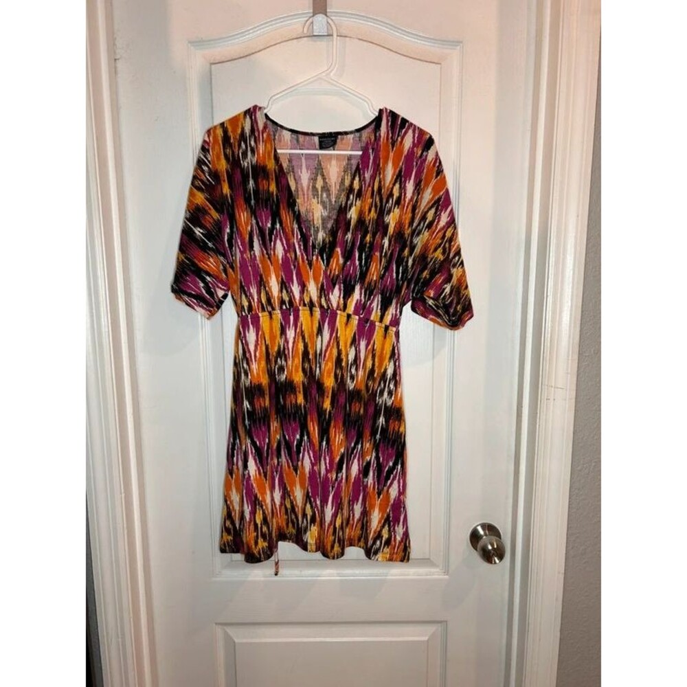 Faded Glory Short Sleeve Dress for Women Tie Around The Back Size Large (12-14)